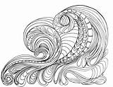 Coloring Pages Waves Wave Ocean Colouring Adult Tsunami Sheets Print Big Printable Color Drawing Kids Getdrawings Bible Getcolorings Lostbumblebee Zentangle sketch template