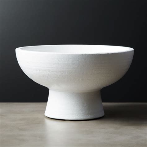 White Ceramic Pedestal Bowl Reviews Cb2 Canada