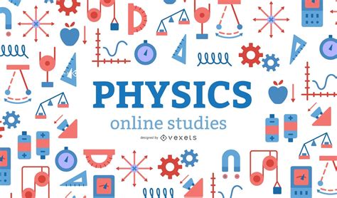 Physics Online Studies Cover Design Vector Download