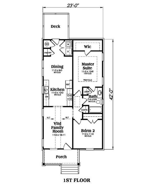 House Plan 009 00122 Traditional Plan 966 Square Feet 2 Bedrooms 1