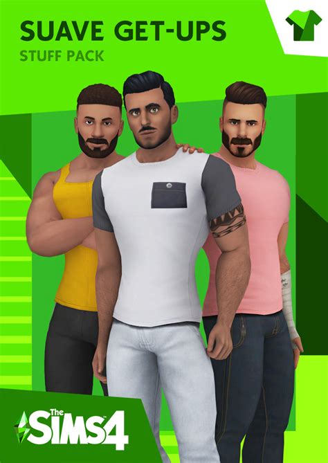 Suave Get Ups Stuff Pack Fan Made Cc Stuff Pack Sims 4 Sims