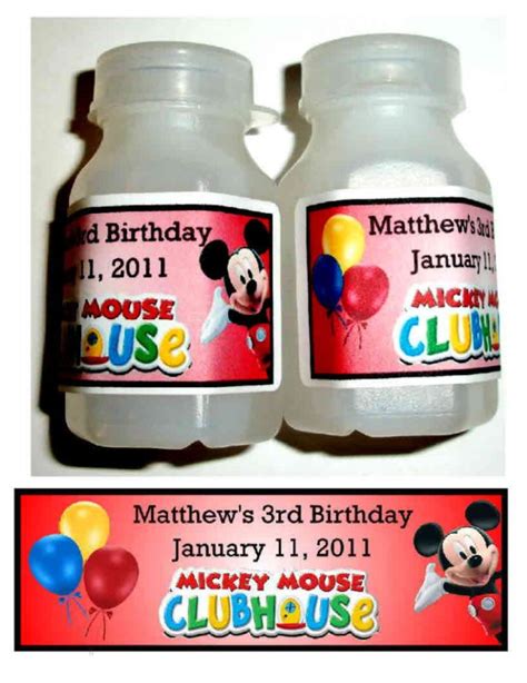 Bubbles Mickey Mouse Clubhouse Birthday Party Mickey Mouse Clubhouse