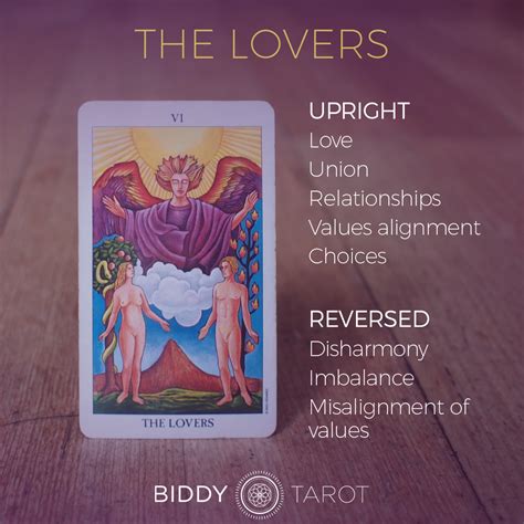 On the lovers tarot card, a benevolent winged angel looks down over adam and eve in the garden of eden. Lovers Tarot Card Meanings | Biddy Tarot