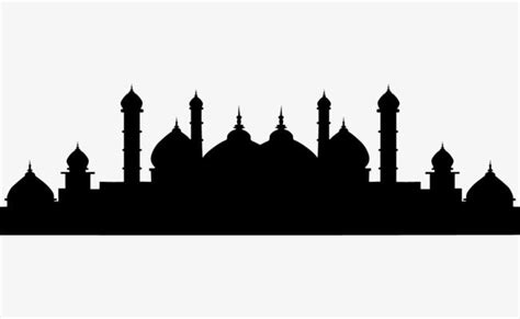 Islamic Mosque Silhouette Vector Material Islam Mosque Sketch Png