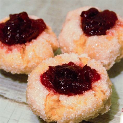 Thumbprint Cookies With Cranberry And Orange Comfortable Food