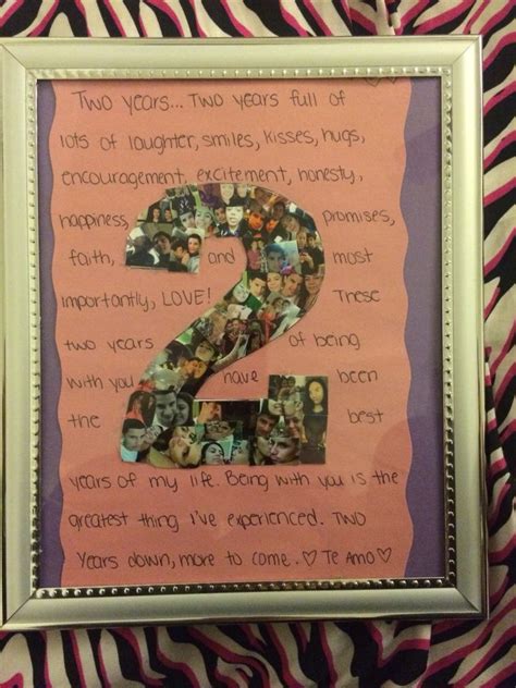 You don't want to become banal, but to find something unique and very creative. Did this for my 2 year anniversary for my boyfriend ...
