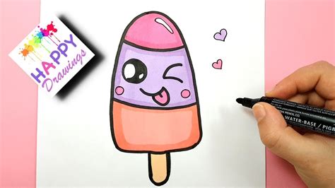 Use highlights and shading to bring it to life. How To Draw A Cartoon Popsicle Cute and Super Easy - YouTube
