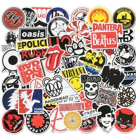 PCS Pack Punk Rock Retro Band Music Stickers Waterproof Set Etsy In Band Stickers