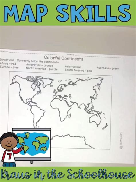 Map Skills Activities And Worksheets Maps Globes Land