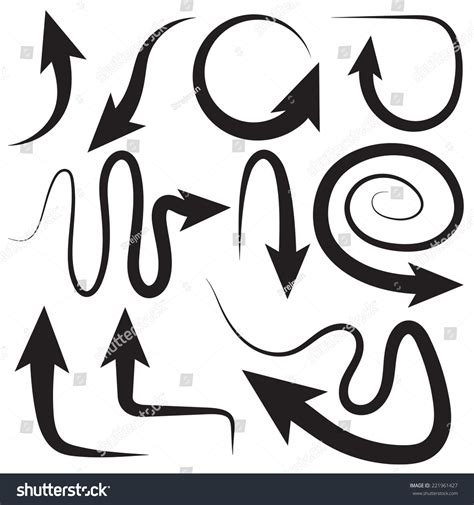 Different Arrows, Different Directions, Different Positions, Vector - 221961427 : Shutterstock