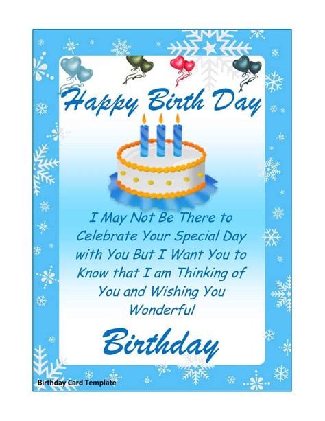 Free Free Birthday Card Templates Word Excel Formats Free Free Birthday Card