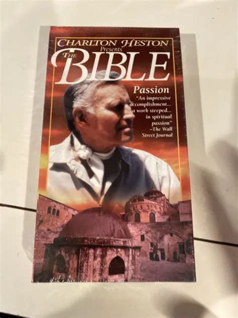 charlton heston presents the bible passion vhs 1993 sealed new 0 99 picclick