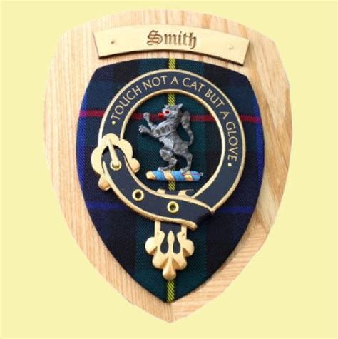 Smith Clan Crest Tartan 7 X 8 Woodcarver Wooden Wall Plaque For