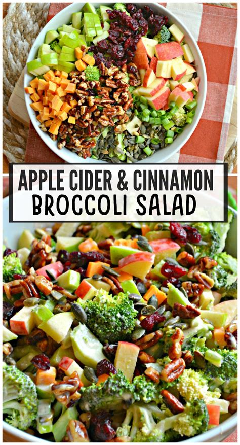 Pour in dressing over the salad and toss until evenly coated. Apple Cider and Cinnamon Broccoli Salad - Make the Best of ...