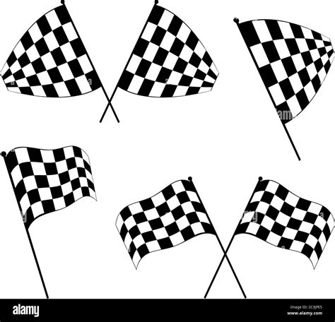 Race Flag Various Designs Vinyl Ready Vector Illustration Stock Vector