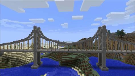 Minecraft Suspension Bridge Youtube