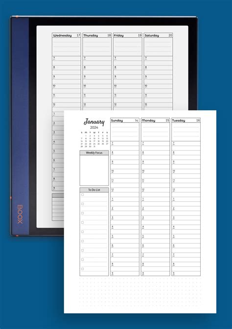 Download Printable Weekly Hourly Planner With Todo List Pdf