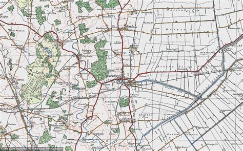 Map Of Bourne 1922 Francis Frith