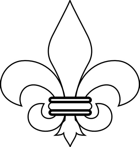Heraldic icon for design, logo or decoration. Fleur Di Lis Large Clip Art at Clker.com - vector clip art ...