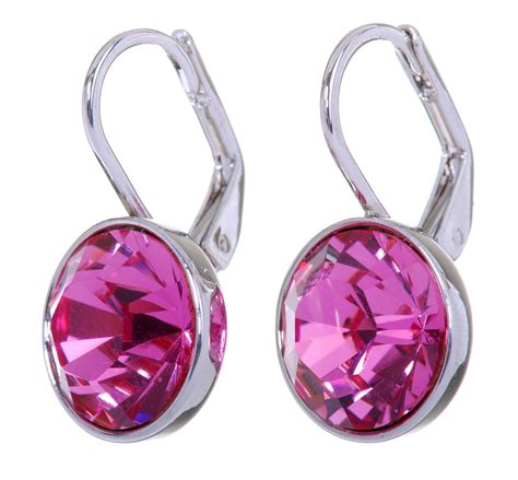 Crystals From Swarovski Bella Mini Earrings Rose Rhodium Plated