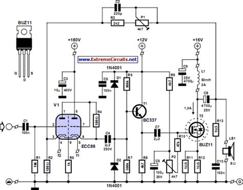 Simple Hybrid Audio Amplifier Circuit Diagram