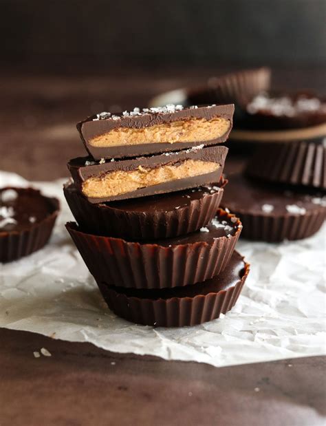 Peanut Butter Cup Sliced In Half And Stacked
