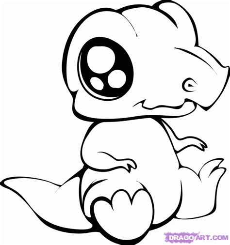 Cute Baby Animal Coloring Pages Dragoart Coloring Home