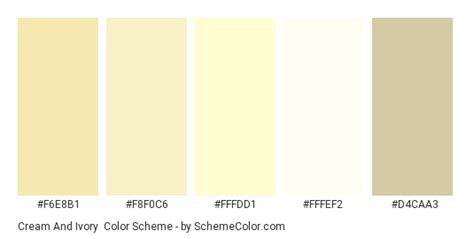 Ivory Color Chart