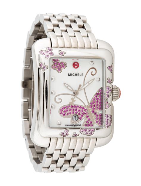 Michele Extreme Butterfly Pink Sapphire Watch Mie20970 The Realreal