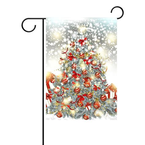 Popcreation Christmas Tree Garden Flag 28x40 Inches Winter Christmas