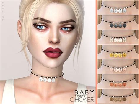 Choker In 15 Colors Found In Tsr Category Sims 4 Female Necklaces