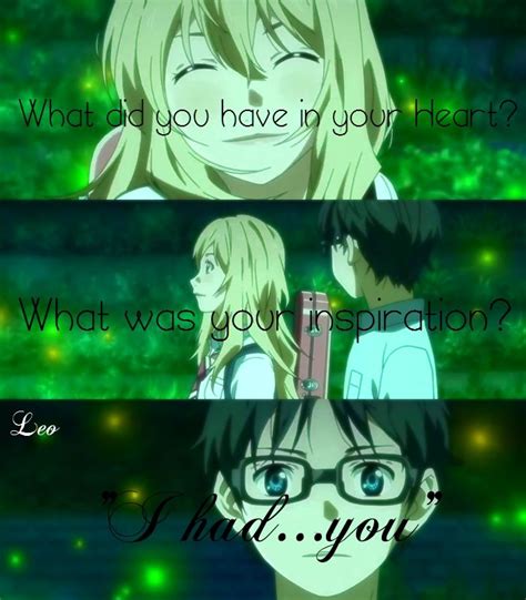Anime Your Lie In April Anime Quotes Your Lie In April Anime Quotes Inspirational
