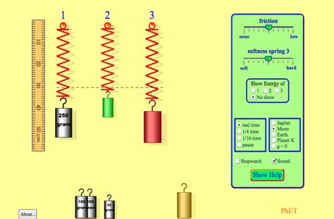 Masses And Springs Springs Hookes Law Conservation Of Energy Phet Interactive Simulations