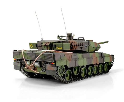 Rc Panzer Leopard 2a6 116 Metall Version Bb Kanonenrauch 360° Turm Pro