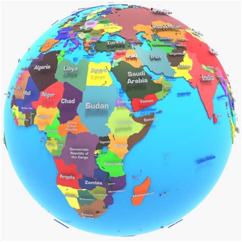 World Map 3d Models For Download Turbosquid