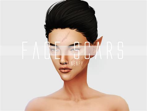 Face Scars By Nenps Sims 4 Panda Cc