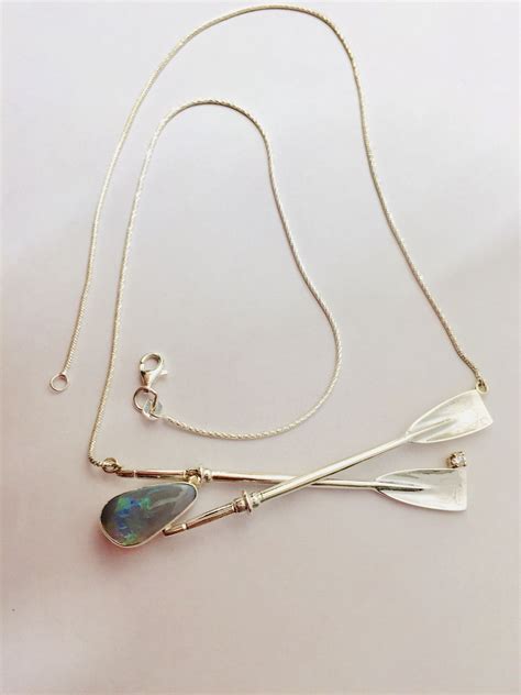 Opal Anddiamond Rowing Necklace By Rubini Jewelers Jewelry Rowing Jewels