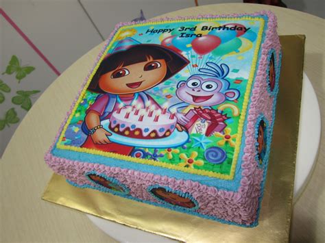 The Cookie Cat Bakes From Home Dora Birthday Cakes