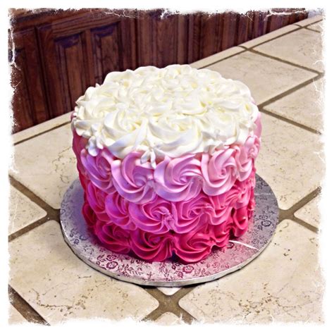 Pink Ombré Rose Layer Cake Cupcake Cakes Layer Cake Cake