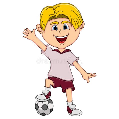 Cartoon Boy Playing Soccer Stock Illustrations 2482 Cartoon Boy