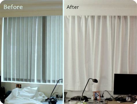 Rental Apartment Windowcurtain Makeover Diy Vertical Blinds