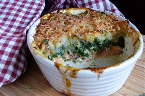 Parmentier de saumon aux épinards