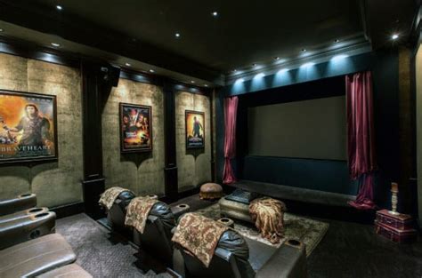 A home office doubles as a home theater for two gamers. 80 Home Theater Design Ideas For Men - Movie Room Retreats