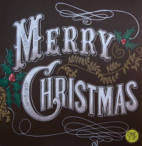 Merry Christmas Chalkboard Art