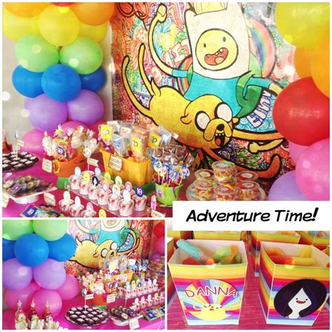 Adventure Time Party Theme Sweet Table With Amaizing Colors Hora De