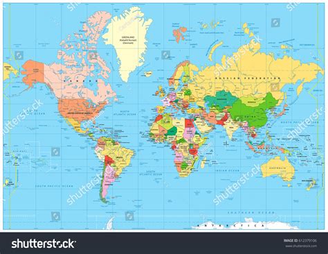 Vector Highly Detailed Political Map Of Royalty Free Stock Vector Images