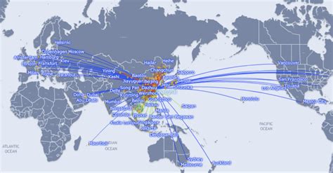 Orientalisch Stier Fragebogen China Airlines Flight Route Map
