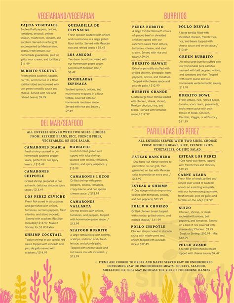 Los Perez Mexican Restaurant menus in Shelbyville, Missouri, United States