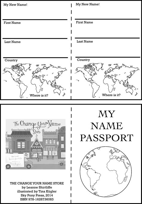 Free Printable Passport Template Free Printable