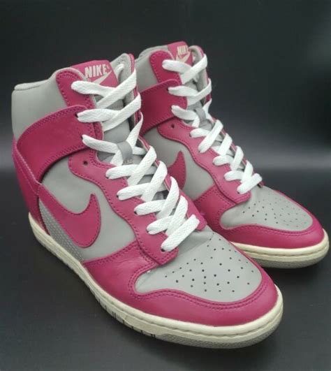 Nike Dunk Sky Hi High Top Wedge Heel Sneaker Boot 528899 Women Size 8